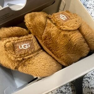 UGG Tan Plush Slippers